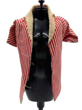Vintage Barbie Ken Doll #750 Red White Stripe Swim Beach Jacket Read